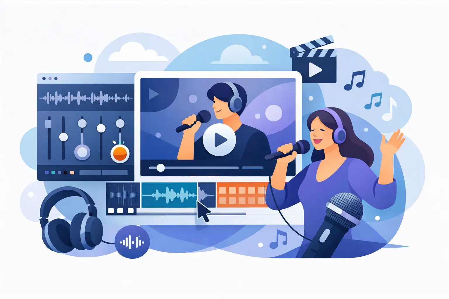 C&oacute;mo mezclar audio, v&iacute;deo y karaoke